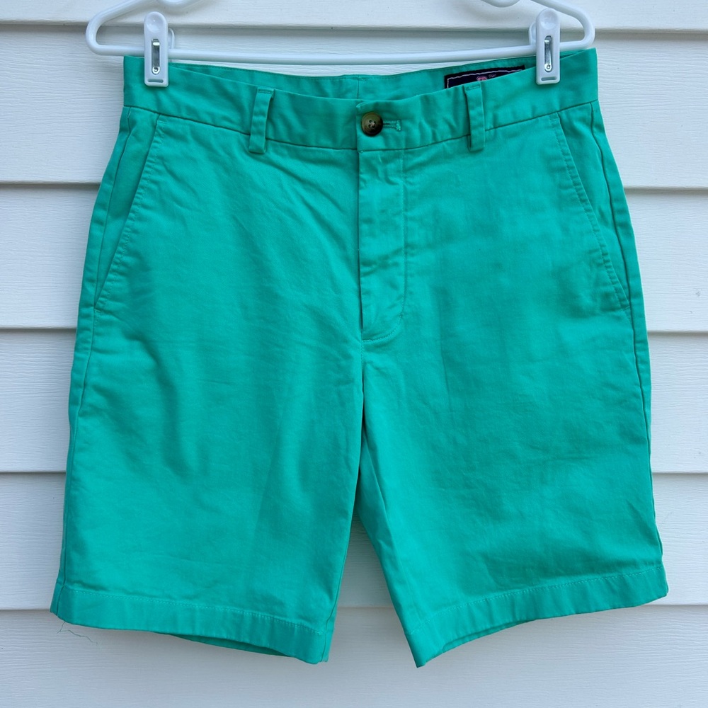 Vineyard Vines Green Flat Front Shorts